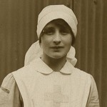 Vera Brittain in WWI Red Cross Nurse's uniform