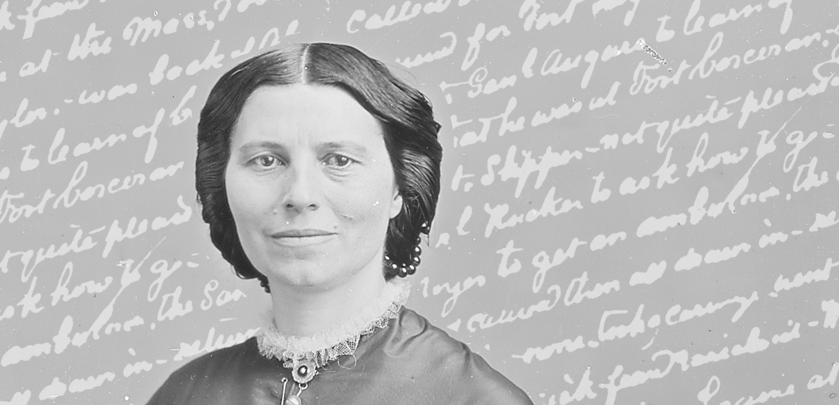 Clara Barton Surrounded by her Handwriting 2