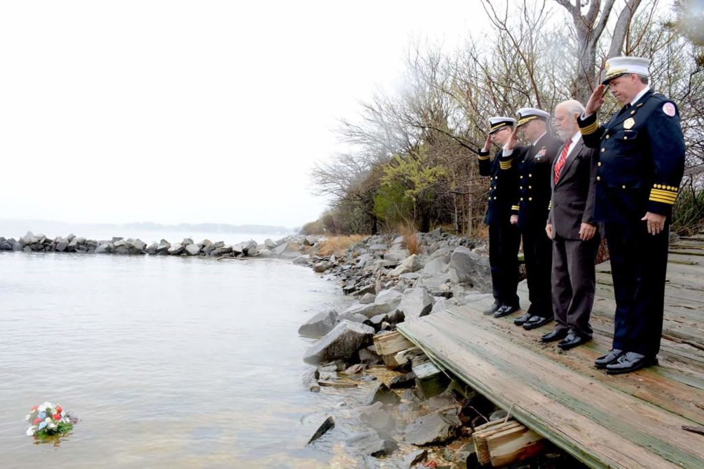 Photo from previous year commemorating the sinking of the Black Diamond